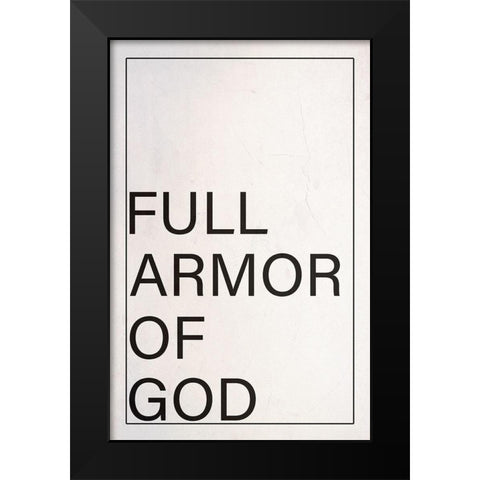 Armor Black Modern Wood Framed Art Print by Phillip, Jamie