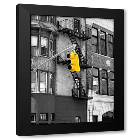 Traffic Lights Black Modern Wood Framed Art Print by Phillip, Jamie