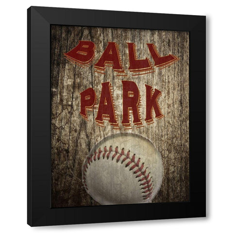 Ball Park Black Modern Wood Framed Art Print with Double Matting by Phillip, Jamie