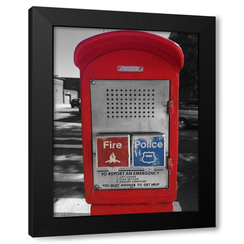 Emergency New York Black Modern Wood Framed Art Print by Phillip, Jamie