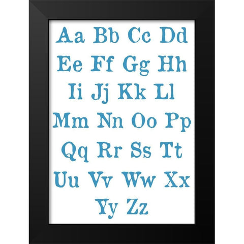 Alphabet Black Modern Wood Framed Art Print by Phillip, Jamie