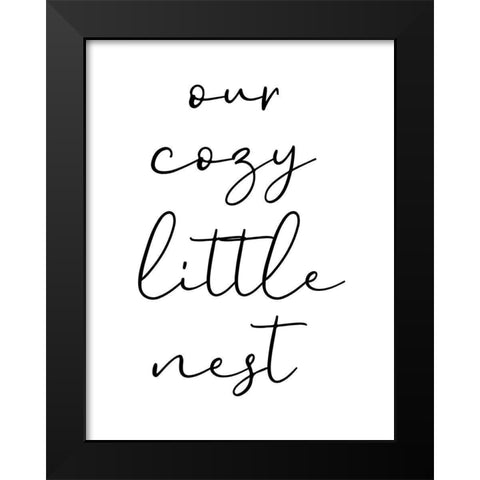 Cozy Black Modern Wood Framed Art Print by Phillip, Jamie