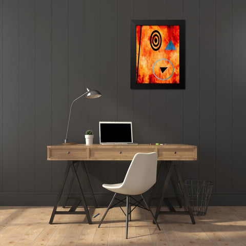 Celestrial Abstract 2 Black Modern Wood Framed Art Print by Phillip, Jamie