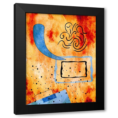 Celestrial Abstract  Black Modern Wood Framed Art Print by Phillip, Jamie