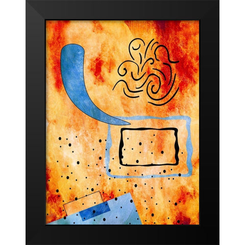 Celestrial Abstract  Black Modern Wood Framed Art Print by Phillip, Jamie