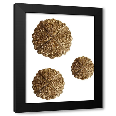 Medalian Gold 2 Black Modern Wood Framed Art Print with Double Matting by Phillip, Jamie