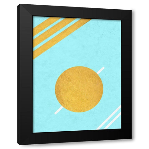 Abstract Geo 1 Black Modern Wood Framed Art Print with Double Matting by Phillip, Jamie