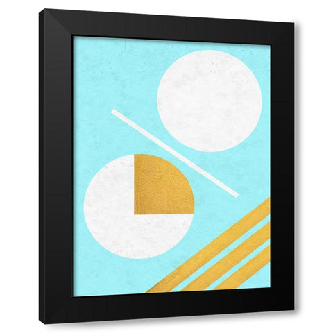 Abstract Geo 4 Black Modern Wood Framed Art Print with Double Matting by Phillip, Jamie