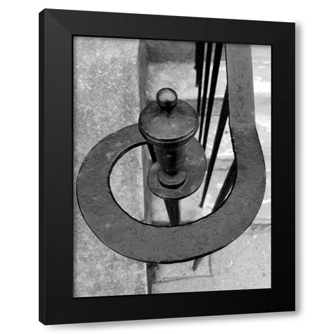 Railing 5 Black Modern Wood Framed Art Print by Phillip, Jamie