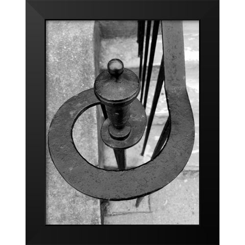 Railing 5 Black Modern Wood Framed Art Print by Phillip, Jamie