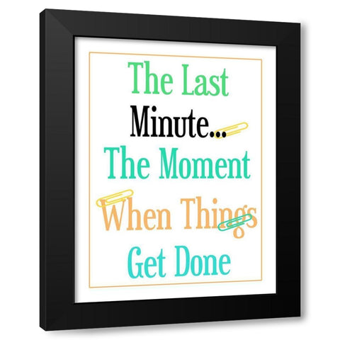 Last Minute Black Modern Wood Framed Art Print by Phillip, Jamie