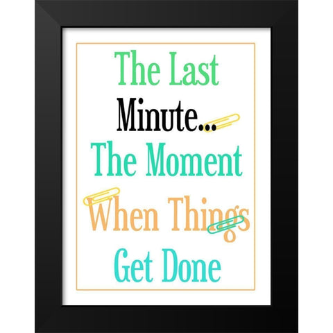 Last Minute Black Modern Wood Framed Art Print by Phillip, Jamie