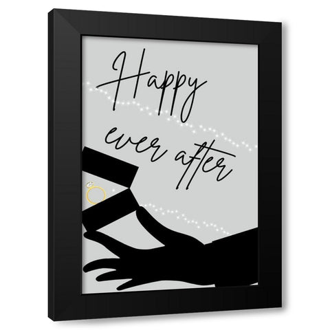 Crazy Love Black Modern Wood Framed Art Print by Phillip, Jamie