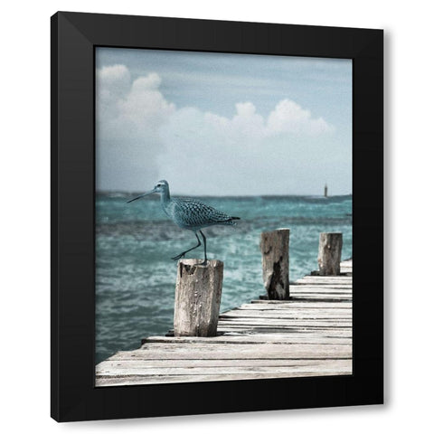 Jetty Black Modern Wood Framed Art Print by Phillip, Jamie