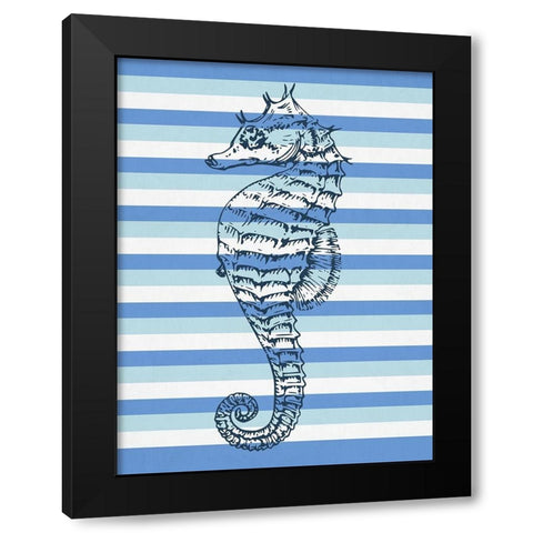 Seahorse 2 Black Modern Wood Framed Art Print by Phillip, Jamie