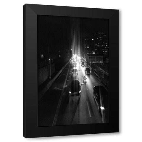 New York Cars Black Modern Wood Framed Art Print by Phillip, Jamie