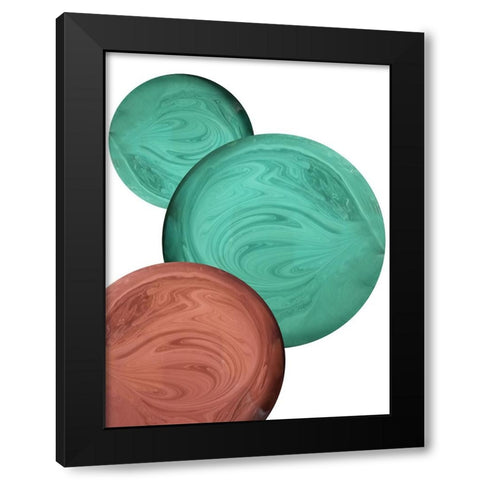 Marconi Circles Black Modern Wood Framed Art Print by Phillip, Jamie