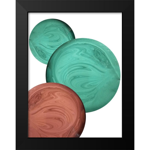 Marconi Circles Black Modern Wood Framed Art Print by Phillip, Jamie