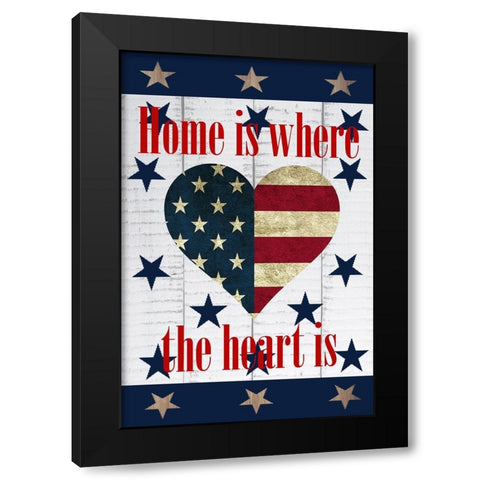 America Black Modern Wood Framed Art Print with Double Matting by Phillip, Jamie
