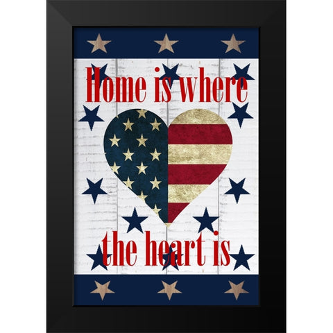 America Black Modern Wood Framed Art Print by Phillip, Jamie
