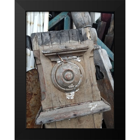 Vintage Wood Black Modern Wood Framed Art Print by Phillip, Jamie