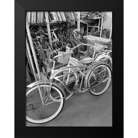 Bike Shop Black Modern Wood Framed Art Print by Phillip, Jamie