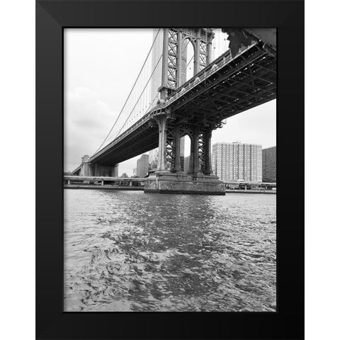 MANHT BRDG 2 Black Modern Wood Framed Art Print by Phillip, Jamie
