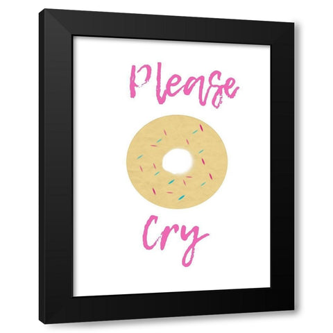 Doughnut Cry Black Modern Wood Framed Art Print with Double Matting by Phillip, Jamie