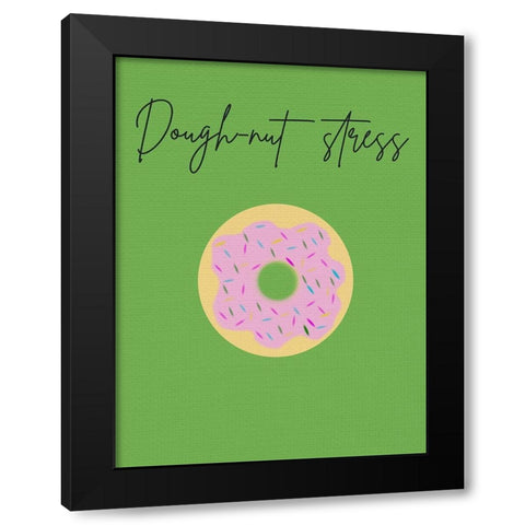 Doughnut Stress Black Modern Wood Framed Art Print by Phillip, Jamie