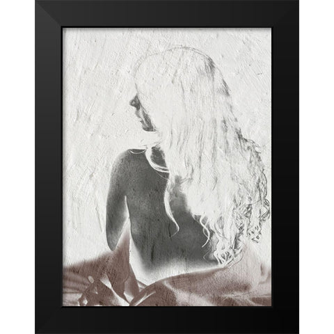 Beautiful Woman Black Modern Wood Framed Art Print by Phillip, Jamie