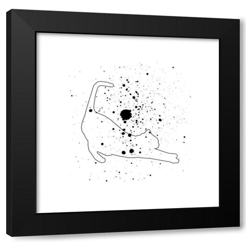 Catty Nap Black Modern Wood Framed Art Print by Phillip, Jamie