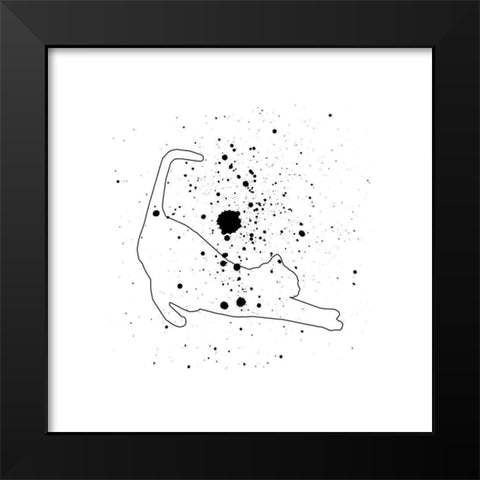 Catty Nap Black Modern Wood Framed Art Print by Phillip, Jamie