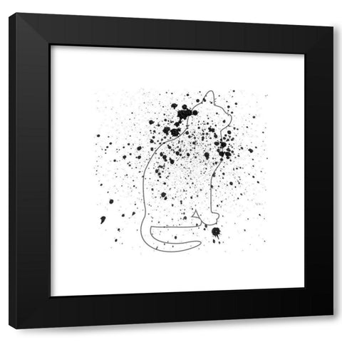 Catty Black Modern Wood Framed Art Print by Phillip, Jamie