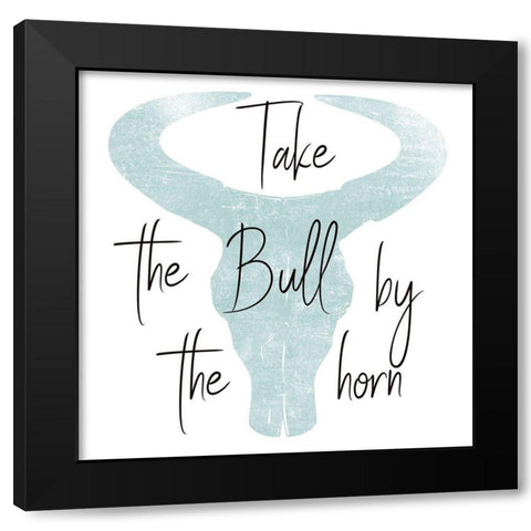 The Bull Black Modern Wood Framed Art Print with Double Matting by Phillip, Jamie