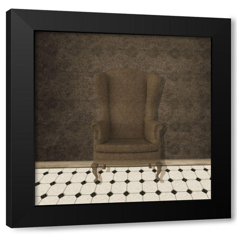 Relax In Style Black Modern Wood Framed Art Print by Phillip, Jamie