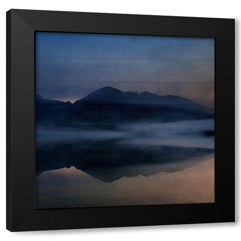 Wooden Lodge Black Modern Wood Framed Art Print by Phillip, Jamie