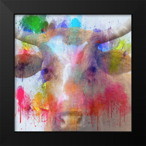 Abstract Farmhouse Black Modern Wood Framed Art Print by Phillip, Jamie