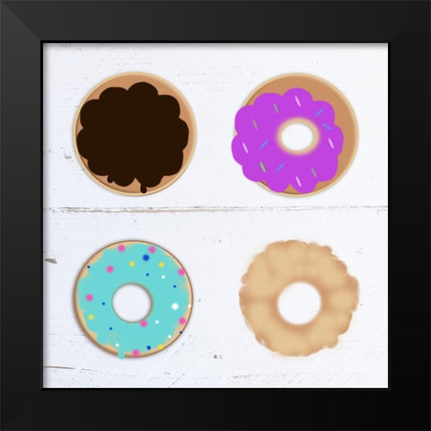 Four Dough Black Modern Wood Framed Art Print by Phillip, Jamie