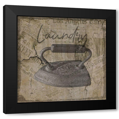Vintage Iron Black Modern Wood Framed Art Print by Phillip, Jamie