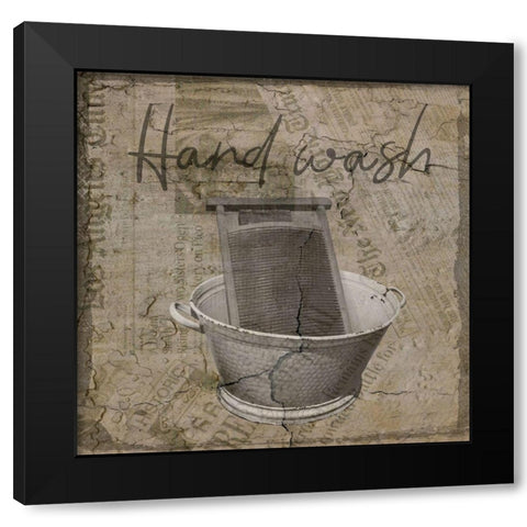 Vintage Wash Black Modern Wood Framed Art Print by Phillip, Jamie