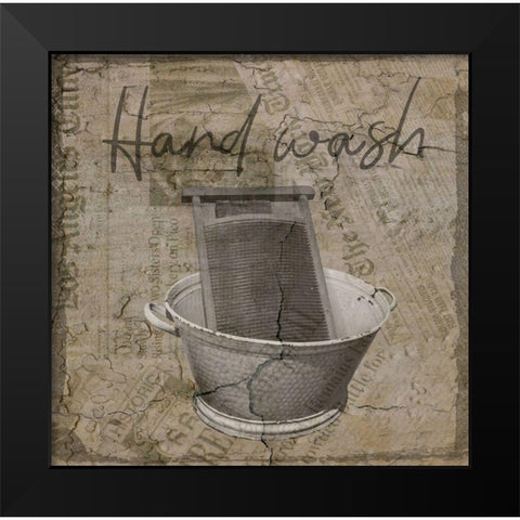 Vintage Wash Black Modern Wood Framed Art Print by Phillip, Jamie