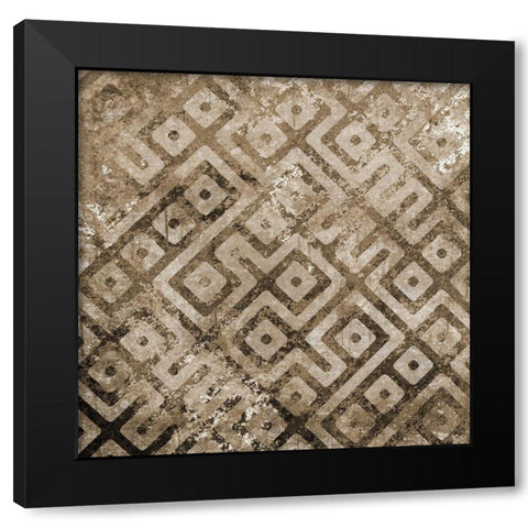 Bold Geo Black Modern Wood Framed Art Print by Phillip, Jamie