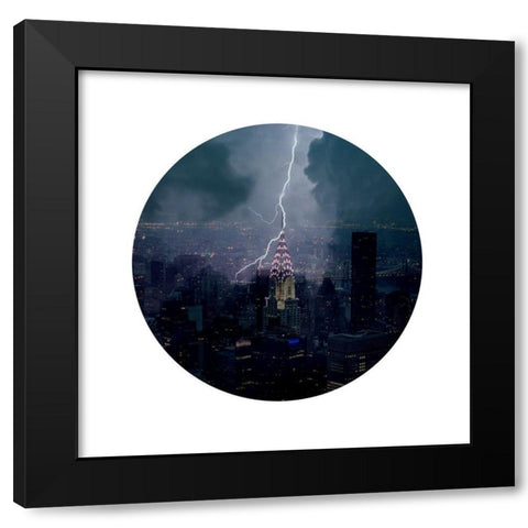 Light UP New York 1 Black Modern Wood Framed Art Print by Phillip, Jamie