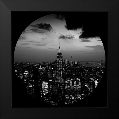 In The Shadows of N.Y Black Modern Wood Framed Art Print by Phillip, Jamie