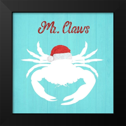 Mr. Claws Black Modern Wood Framed Art Print by Phillip, Jamie