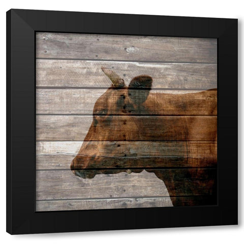 Bullkin Black Modern Wood Framed Art Print with Double Matting by Phillip, Jamie