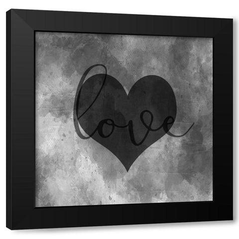 Love Is There Black Modern Wood Framed Art Print with Double Matting by Phillip, Jamie
