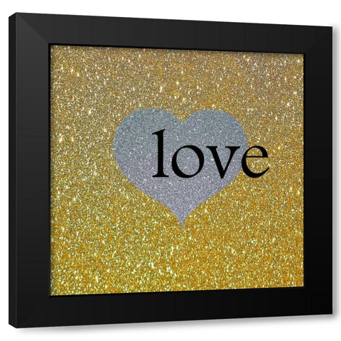 Love Gold 2 Black Modern Wood Framed Art Print by Phillip, Jamie