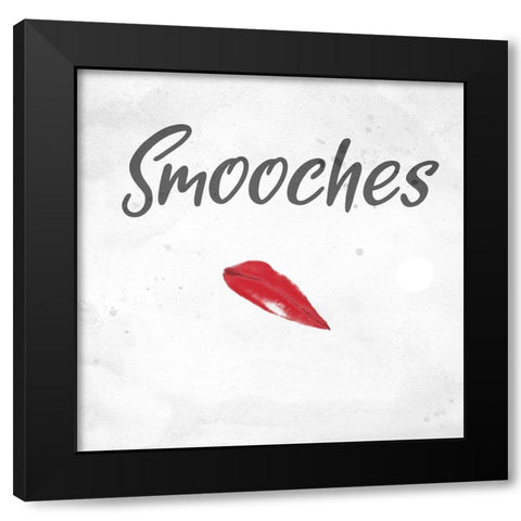 Smooches Black Modern Wood Framed Art Print by Phillip, Jamie
