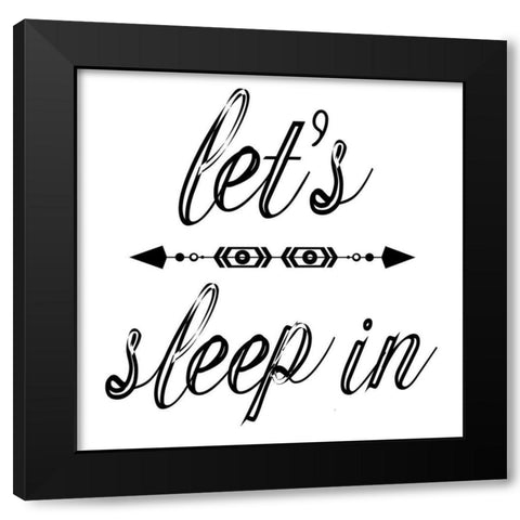 Sleep In Black Modern Wood Framed Art Print by Phillip, Jamie